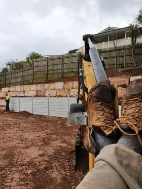 Tiered retaining wall project, Toowoomba