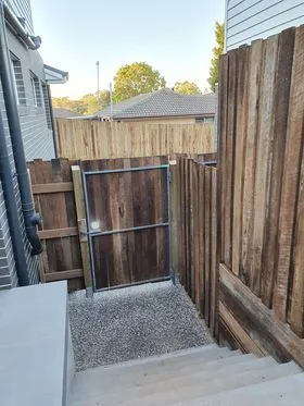 Concrete block wall under construction