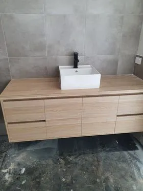 Completed sandstone wall by RAH